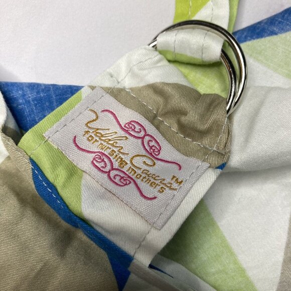 Udder Cover Nursing Mothers Breast Feeding Privacy Cover Green Blue Geometric h4 - Picture 2 of 3